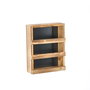 Aberto Design Estantería de Madera Tres Capas Natural 34x8x28 cm